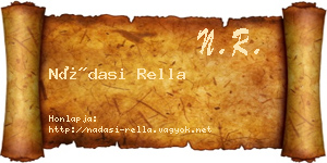 Nádasi Rella névjegykártya
